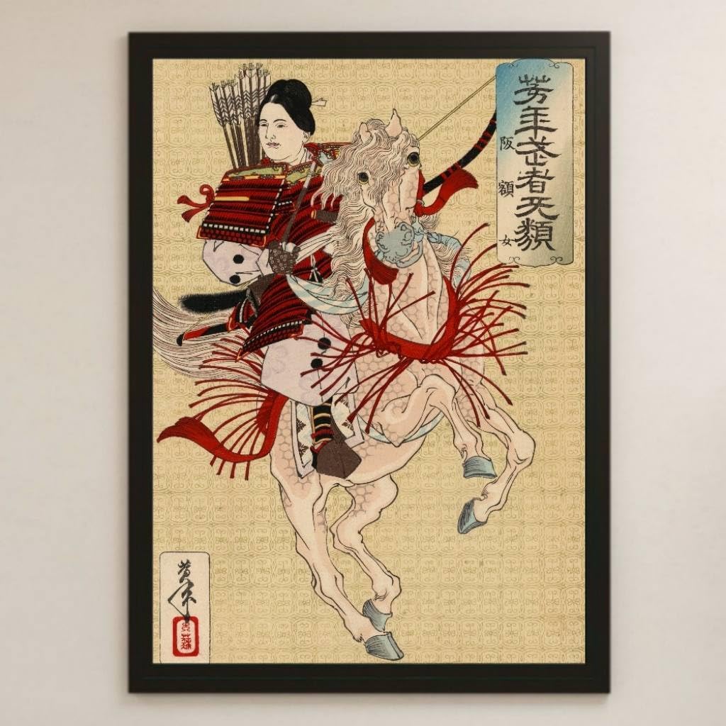 浮世絵　武士と女性の情景 浮世絵 武士と女性の情景